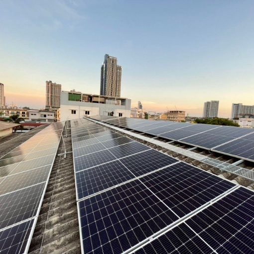 งานติดตั้งระบบโซล่าร์เซลล์ขนาด 100 kW On-grid,Installation Project for a 100 kW On-grid Solar Panel System,Bangkok